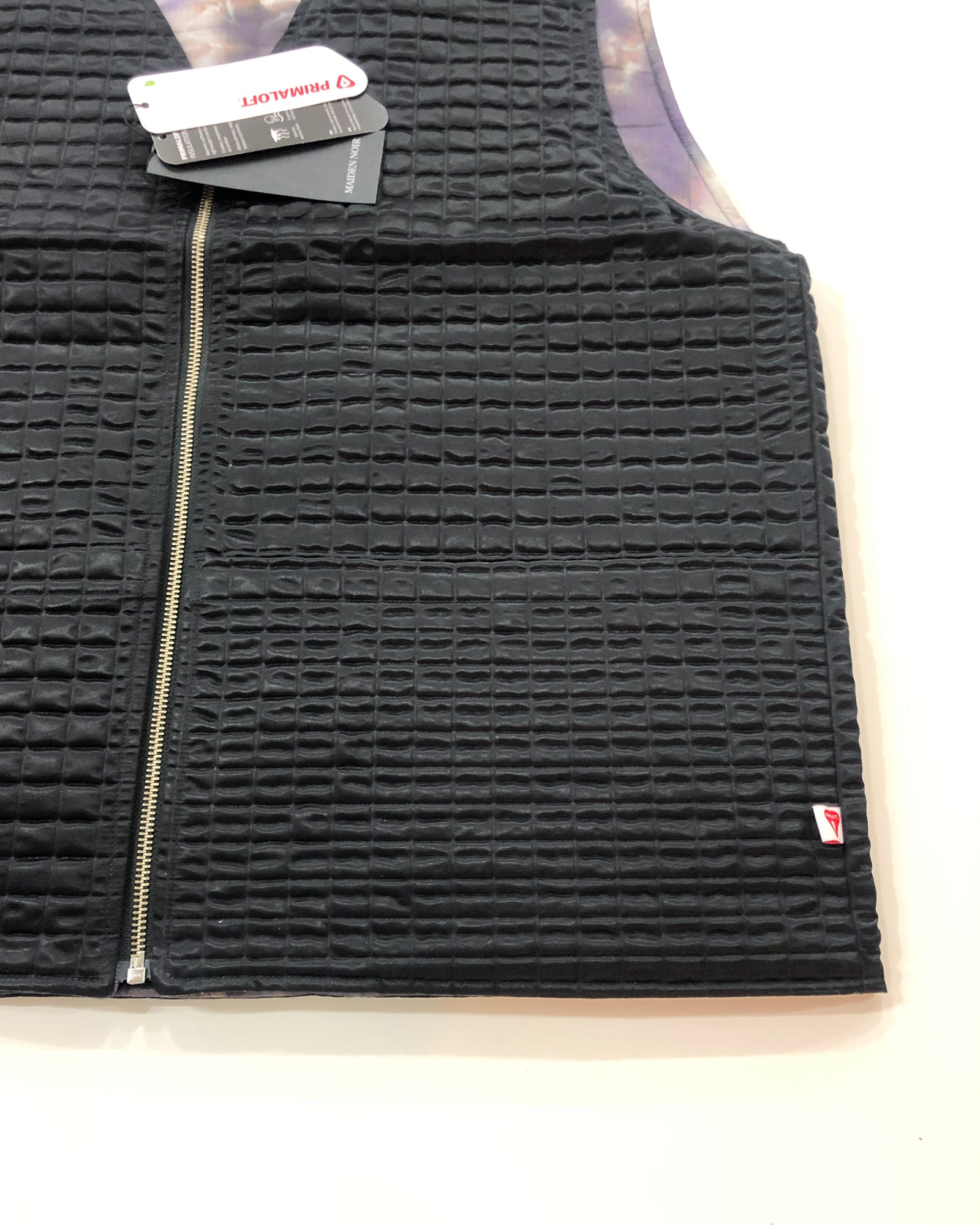 INSULATED VEST - BLACK / PURPLE ASH DYED(3104)
