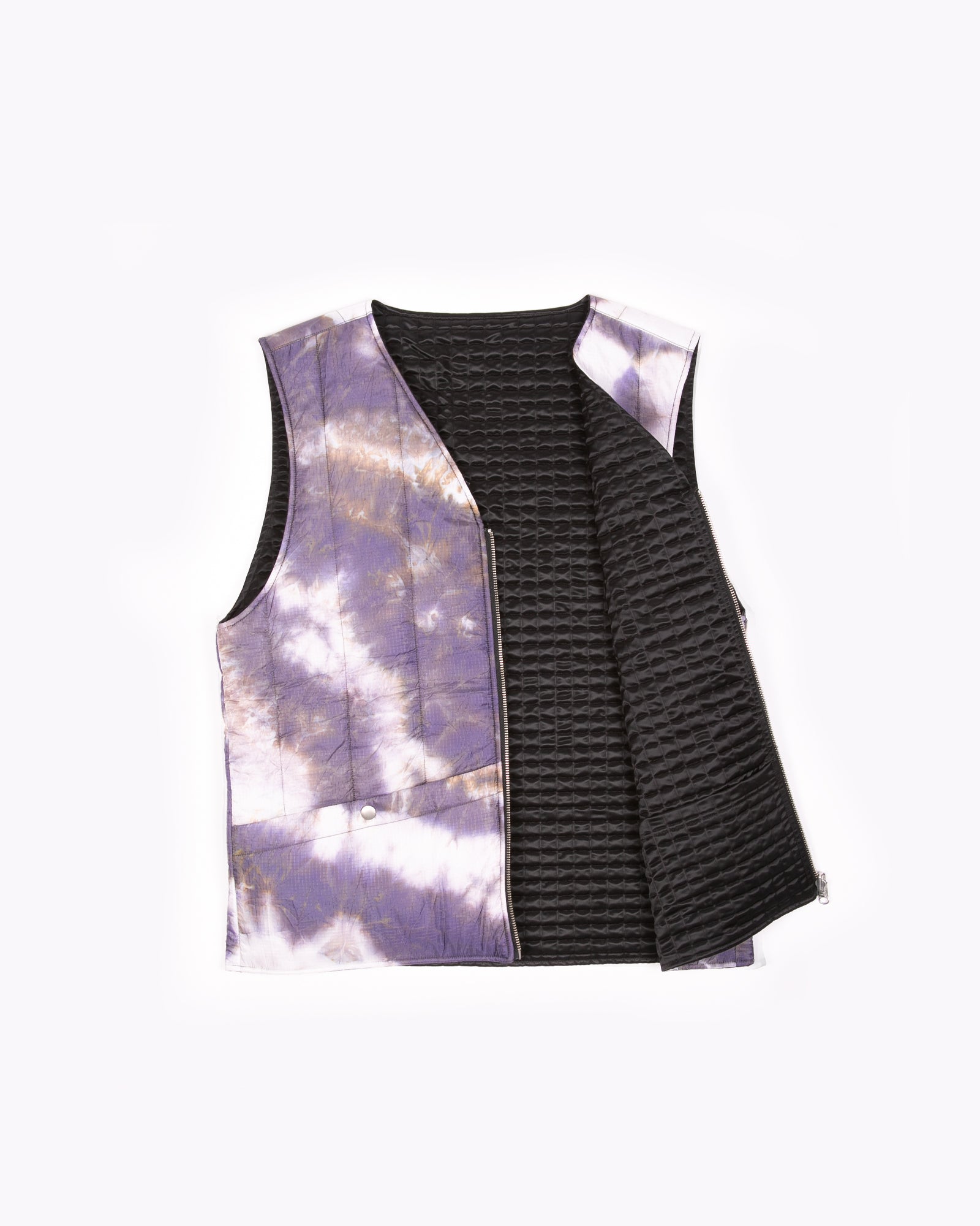 INSULATED VEST - BLACK / PURPLE ASH DYED(3104)
