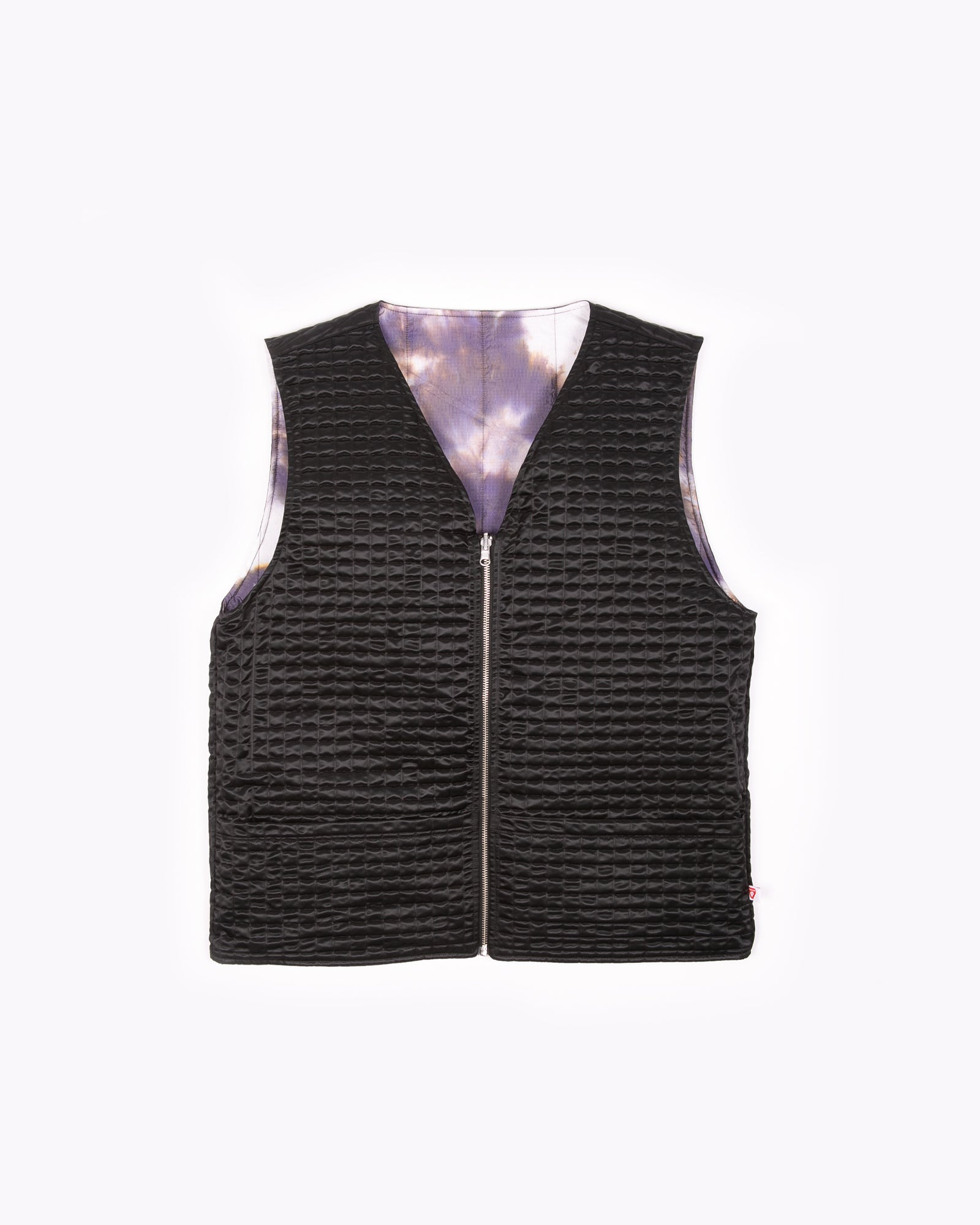 INSULATED VEST - BLACK / PURPLE ASH DYED(3104)
