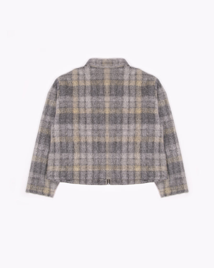 ZIP CHORE JACKET - FADE PLAID WOOL(3107)