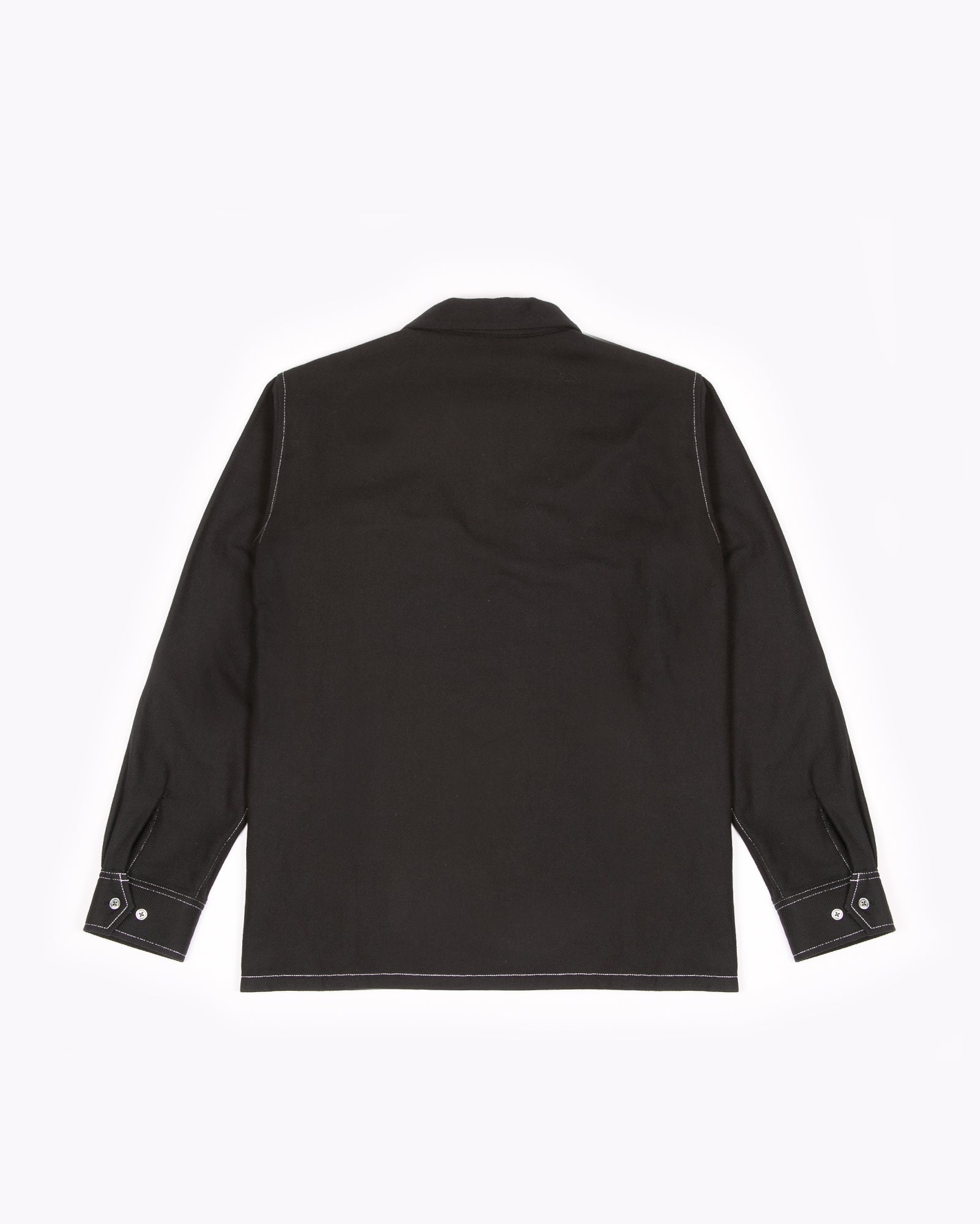 LS BOXY CONTRAST SHIRT - BLACK(3113)