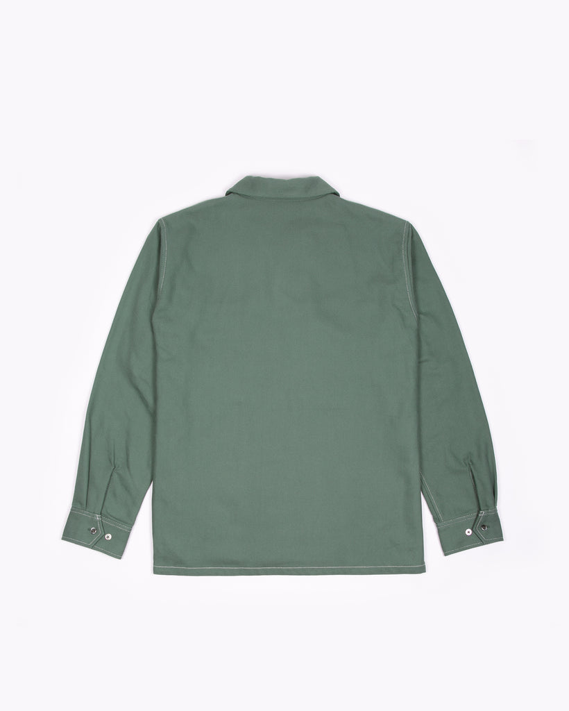 LS BOXY CONTRAST SHIRT - TEAL(3113)