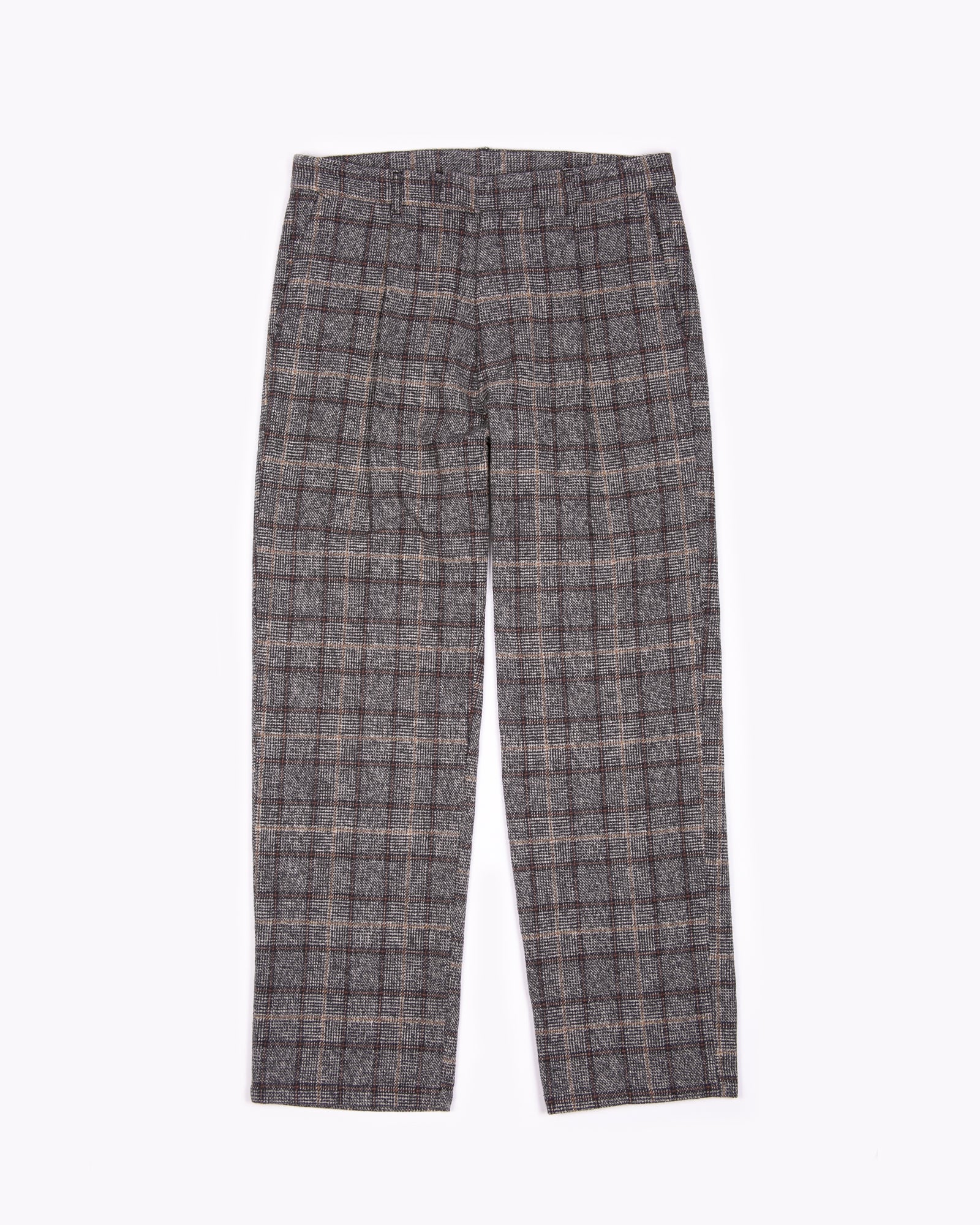 PLEATED SUIT TROUSER - GLEN PLAID(3121)