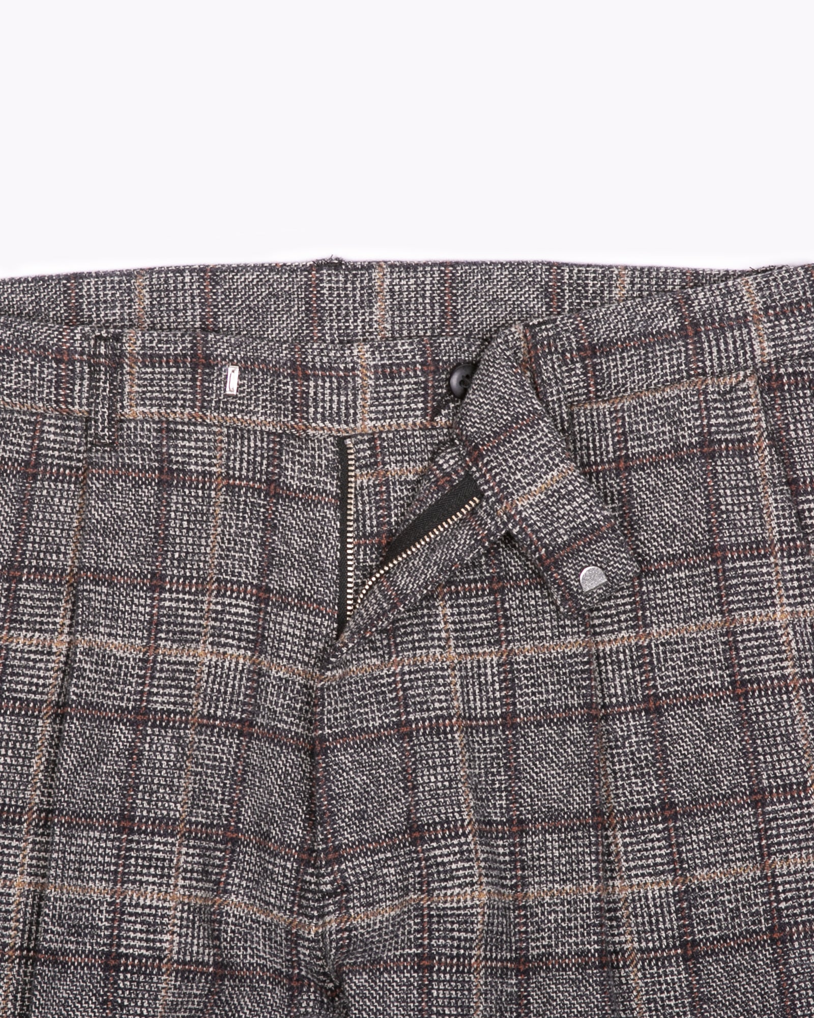 PLEATED SUIT TROUSER - GLEN PLAID(3121)