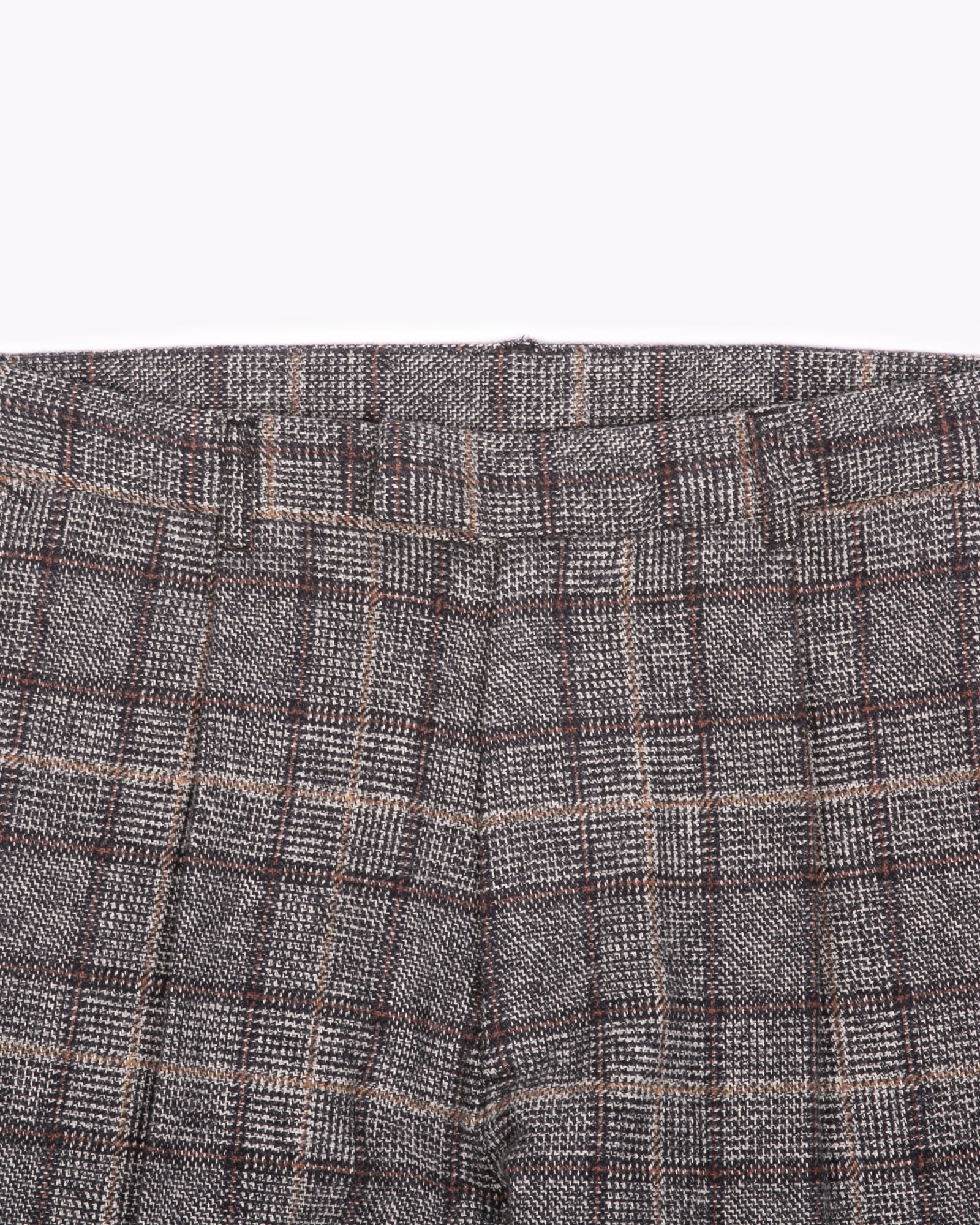PLEATED SUIT TROUSER - GLEN PLAID(3121)