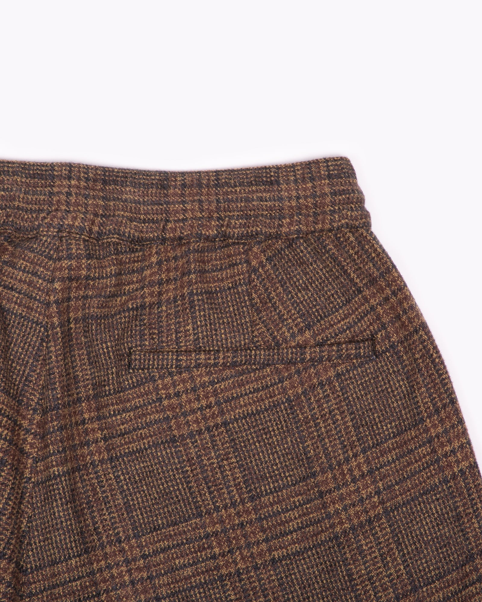 ELASTIC TROUSER - BROWN PLAID(3123)