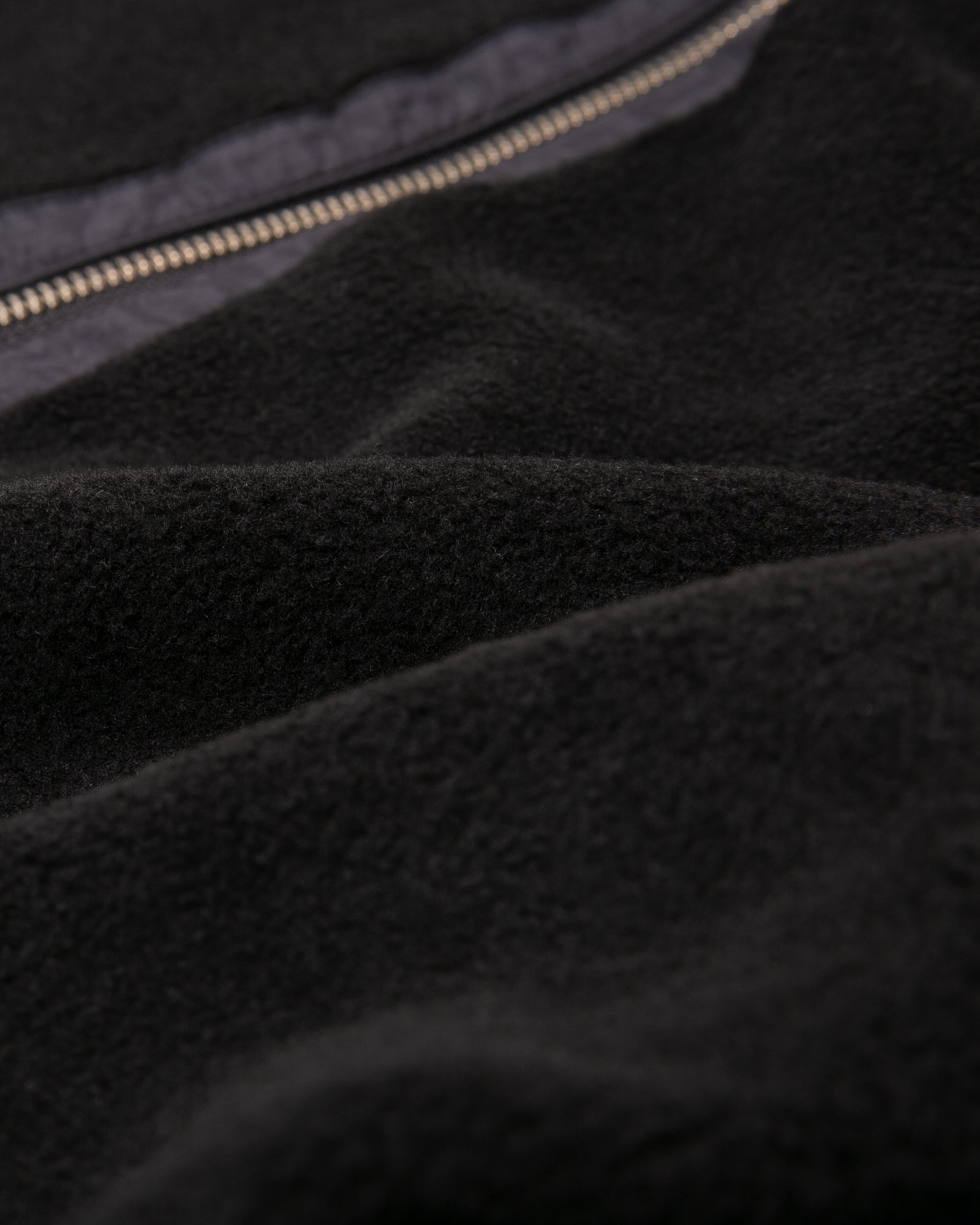 MOCK ZIP FLEECE - BLACK(3130)