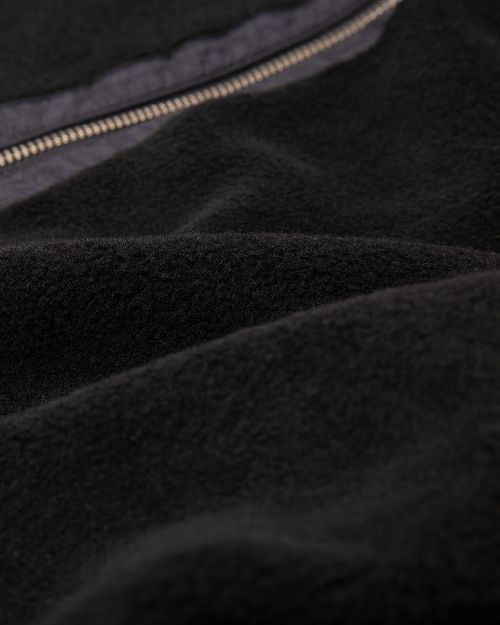 MOCK ZIP FLEECE - BLACK(3130)