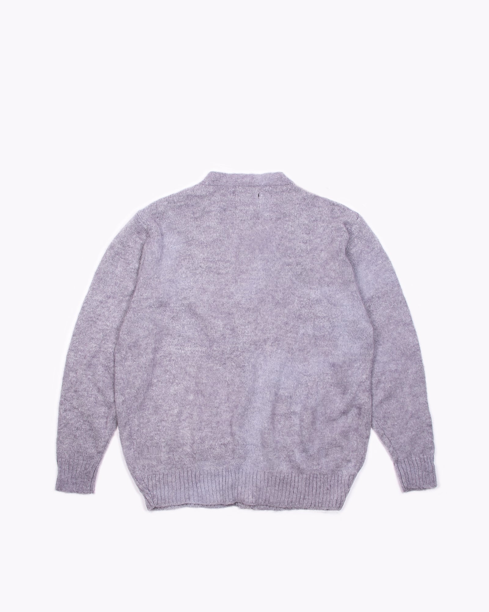 MOHAIR DYED CARDIGAN - PURPLE ASH DYED(3131)