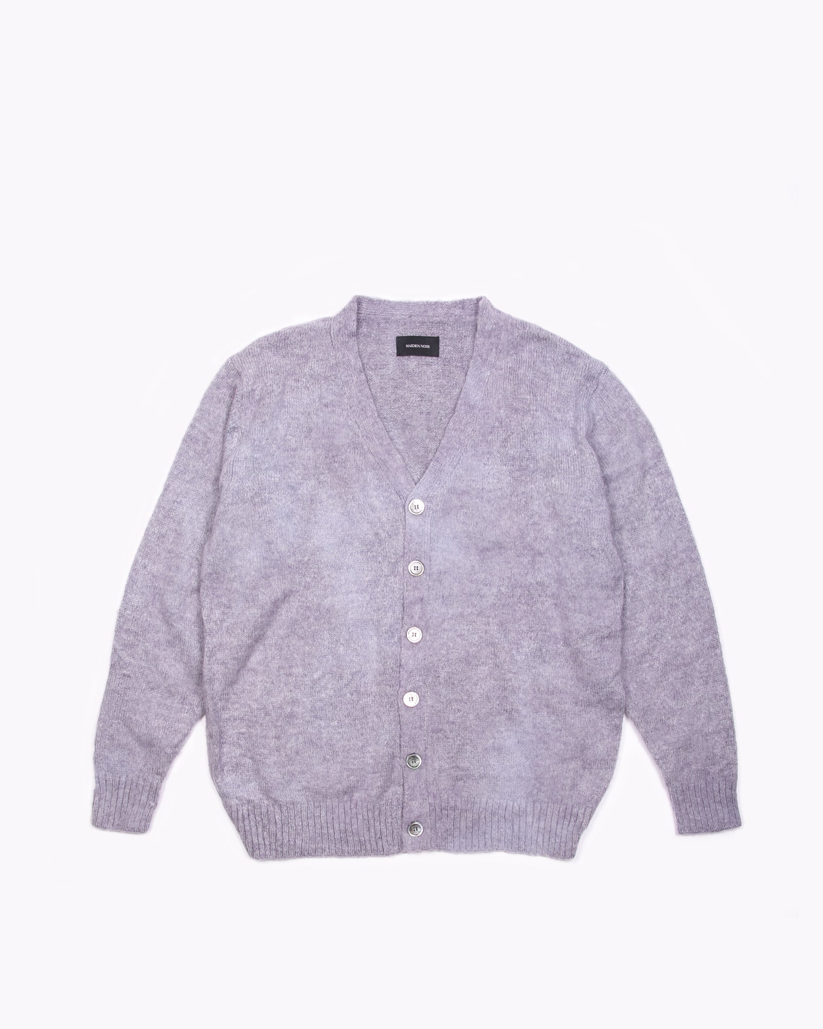 MOHAIR DYED CARDIGAN - PURPLE ASH DYED(3131)