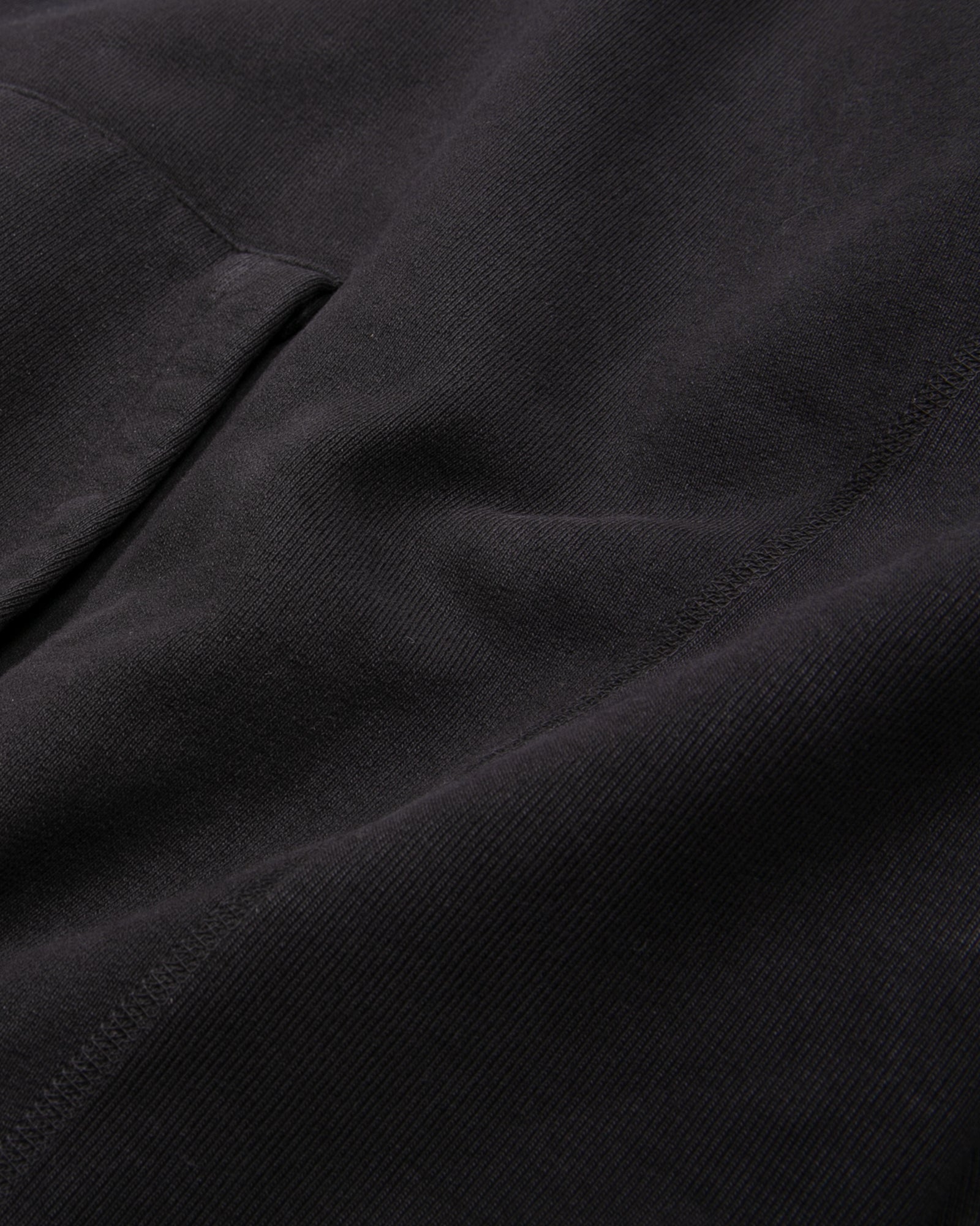 NATURAL DYED HOODIE FLEECE - BLACK(3231)
