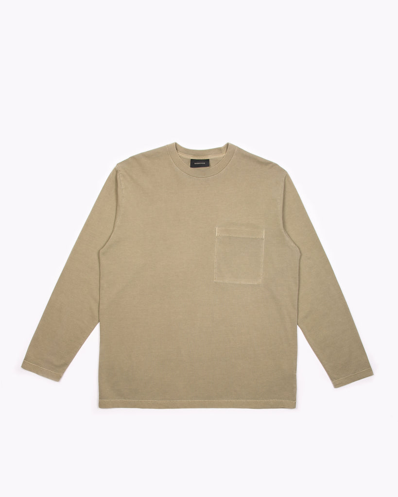 NATURAL DYED BLOCK LS JERSEY - LICHEN(3135)