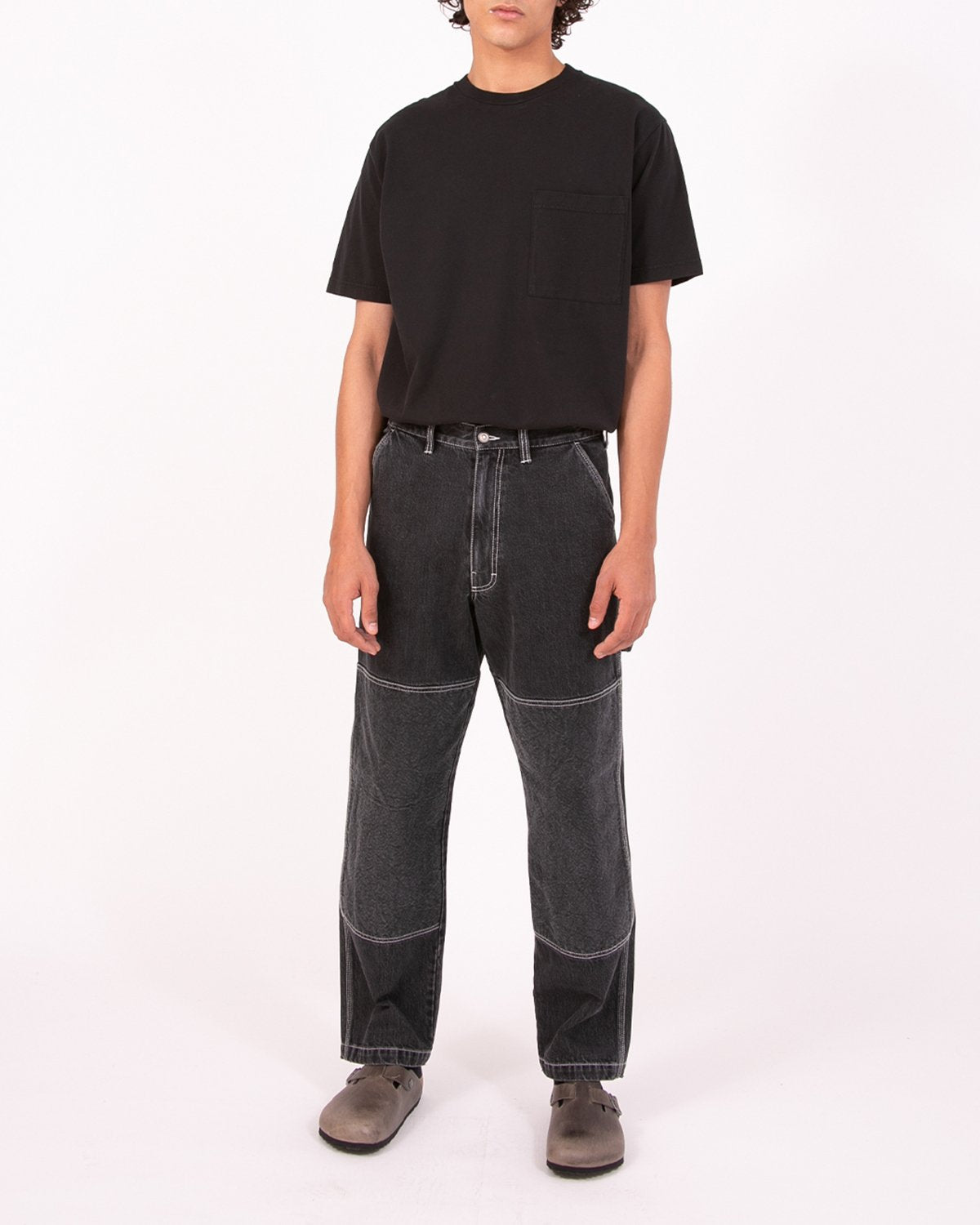 DOUBLE KNEE TROUSER - BLACK(3221)