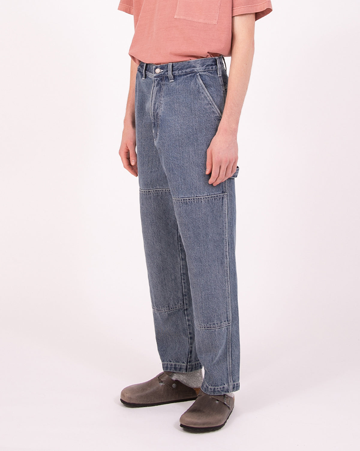 DOUBLE KNEE TROUSER - LIGHT INDIGO(3221)