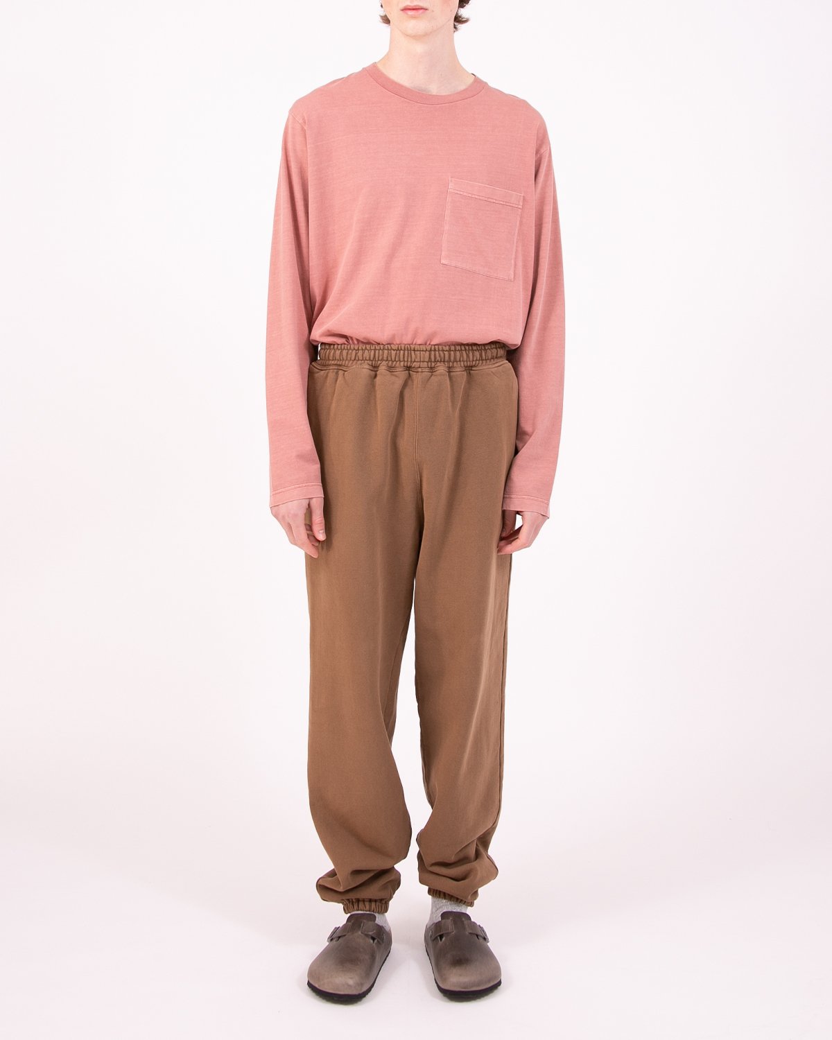 NATURAL DYED FLEECE TROUSER - BARK(3137)