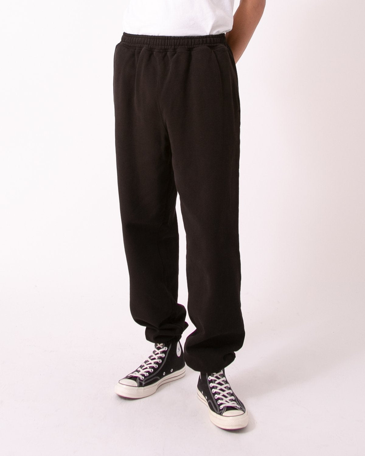 NATURAL DYED FLEECE TROUSER - BLACK(3137)