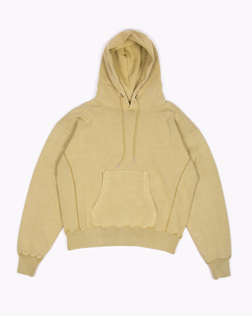 NATURAL DYED HOODIE FLEECE - MOSS(3033)