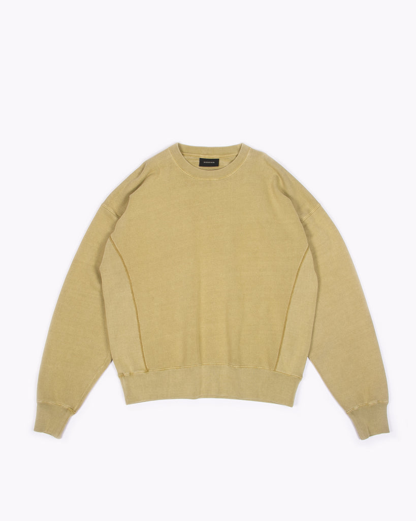 NATURAL DYED CREW FLEECE - MOSS(3232)