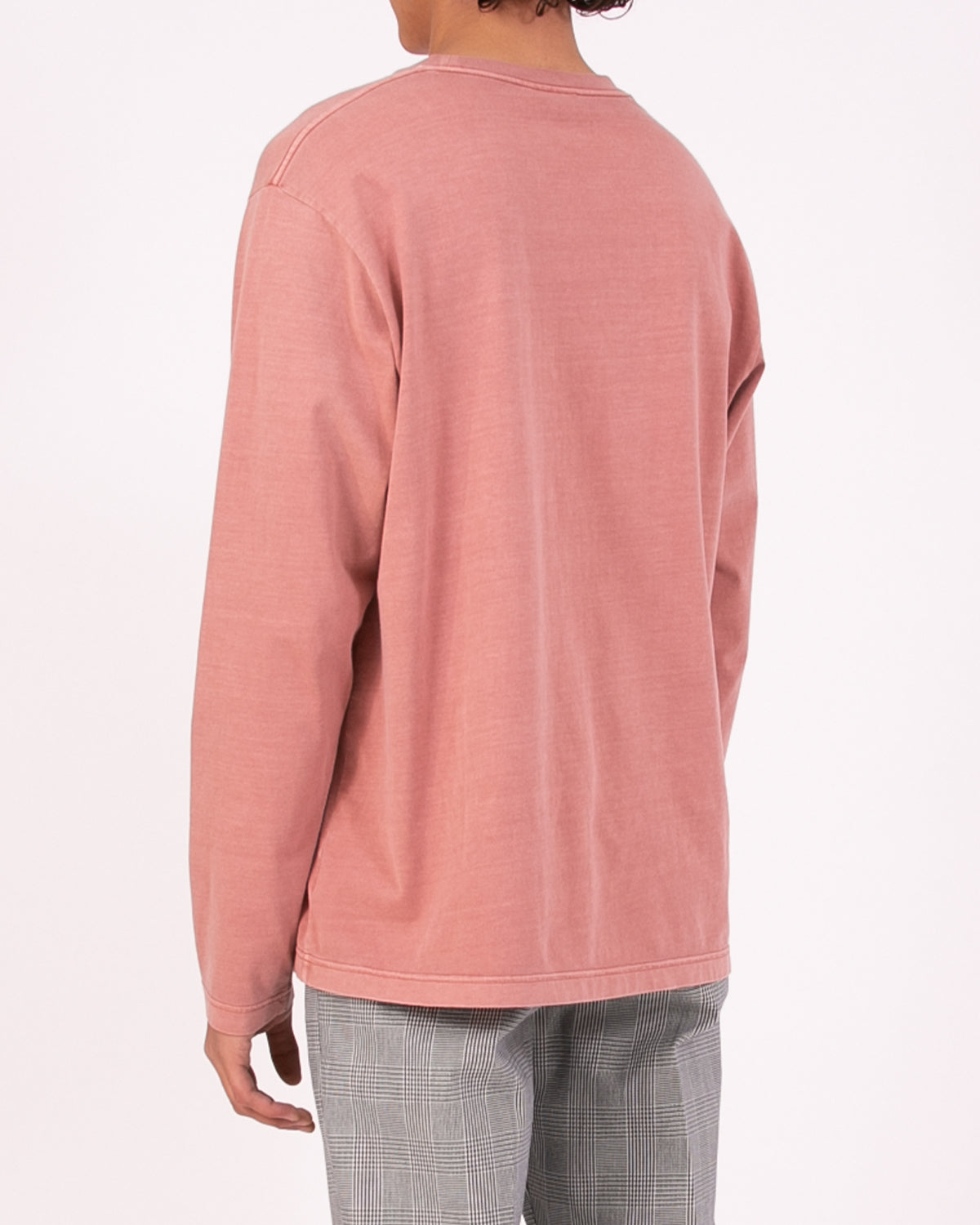 NATURAL DYED BLOCK LS JERSEY - BRICK(3233)