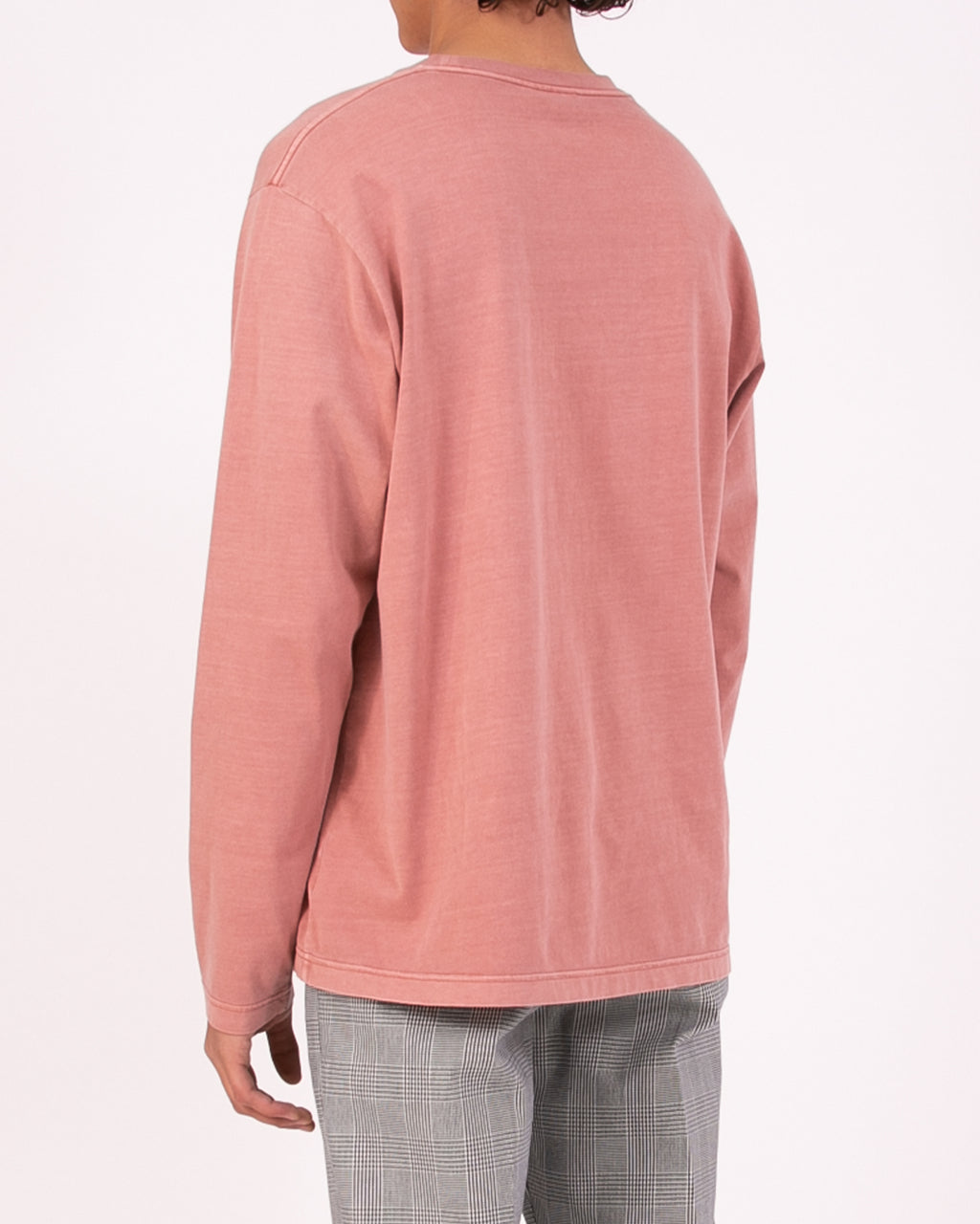 NATURAL DYED BLOCK LS JERSEY - BRICK(3233)