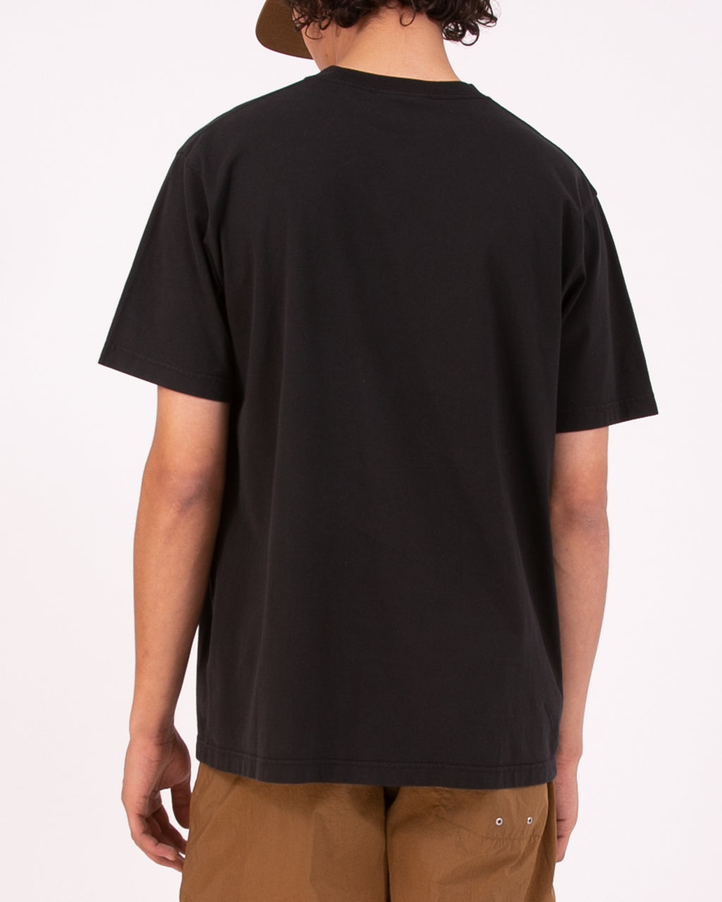 NATURAL DYED BLOCK SS JERSEY - BLACK(3136)
