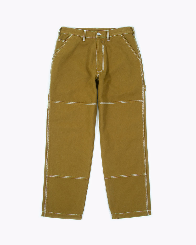 OVER DYED DOUBLE KNEE TROUSER - MOSS(3321)