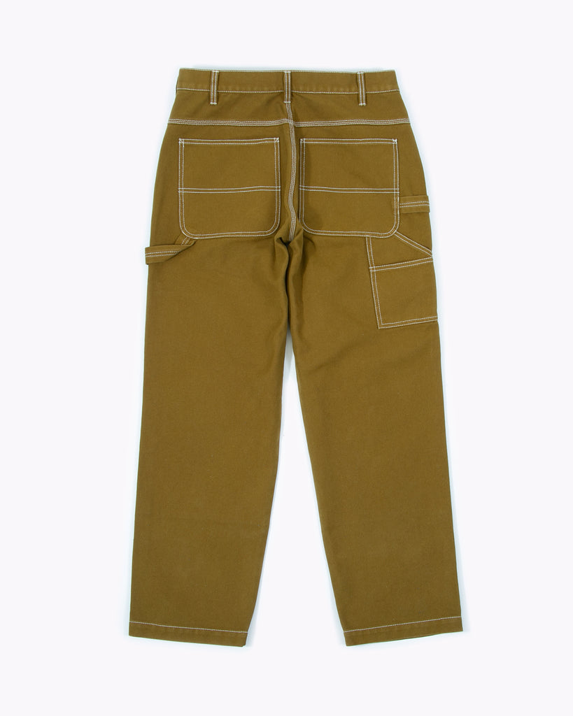 OVER DYED DOUBLE KNEE TROUSER - MOSS(3321)