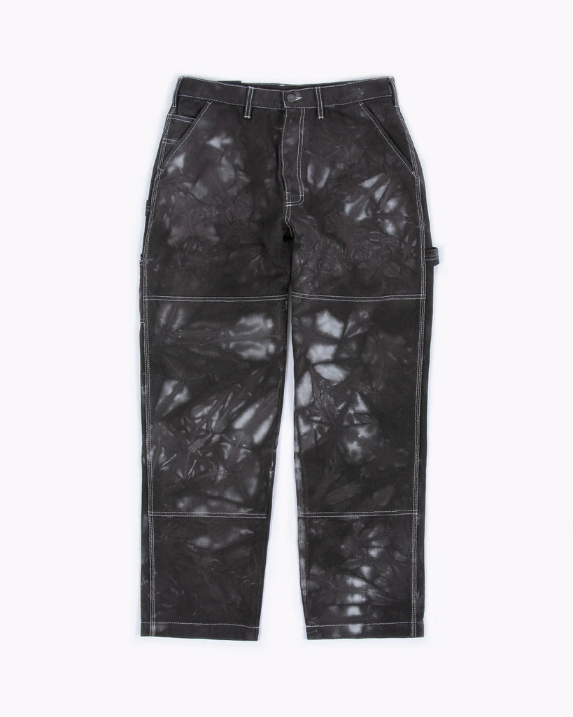 OVER DYED DOUBLE KNEE TROUSER - SMOKE MIST(3321)