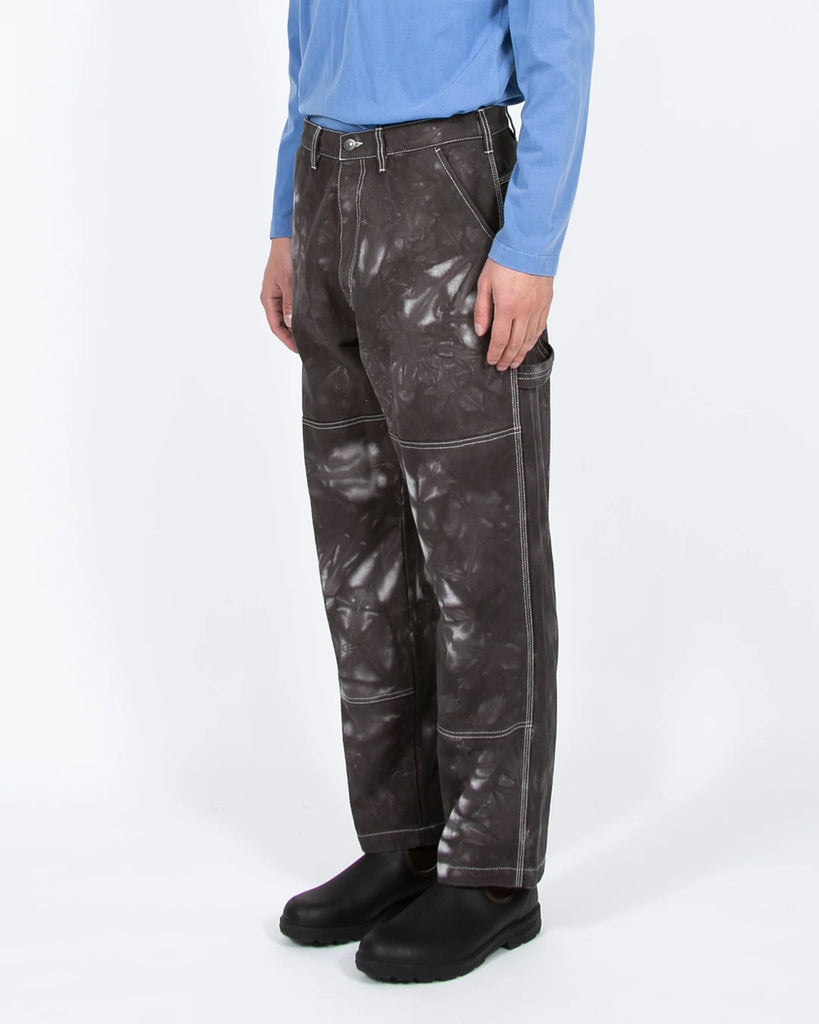 OVER DYED DOUBLE KNEE TROUSER - SMOKE MIST(3321)