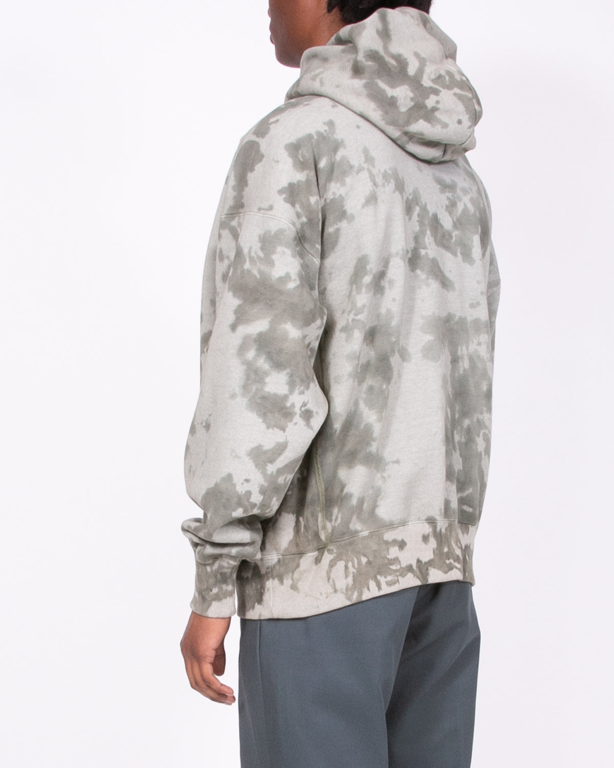 NATURAL DYED HOODIE FLEECE - SMOKE MIST(3333)