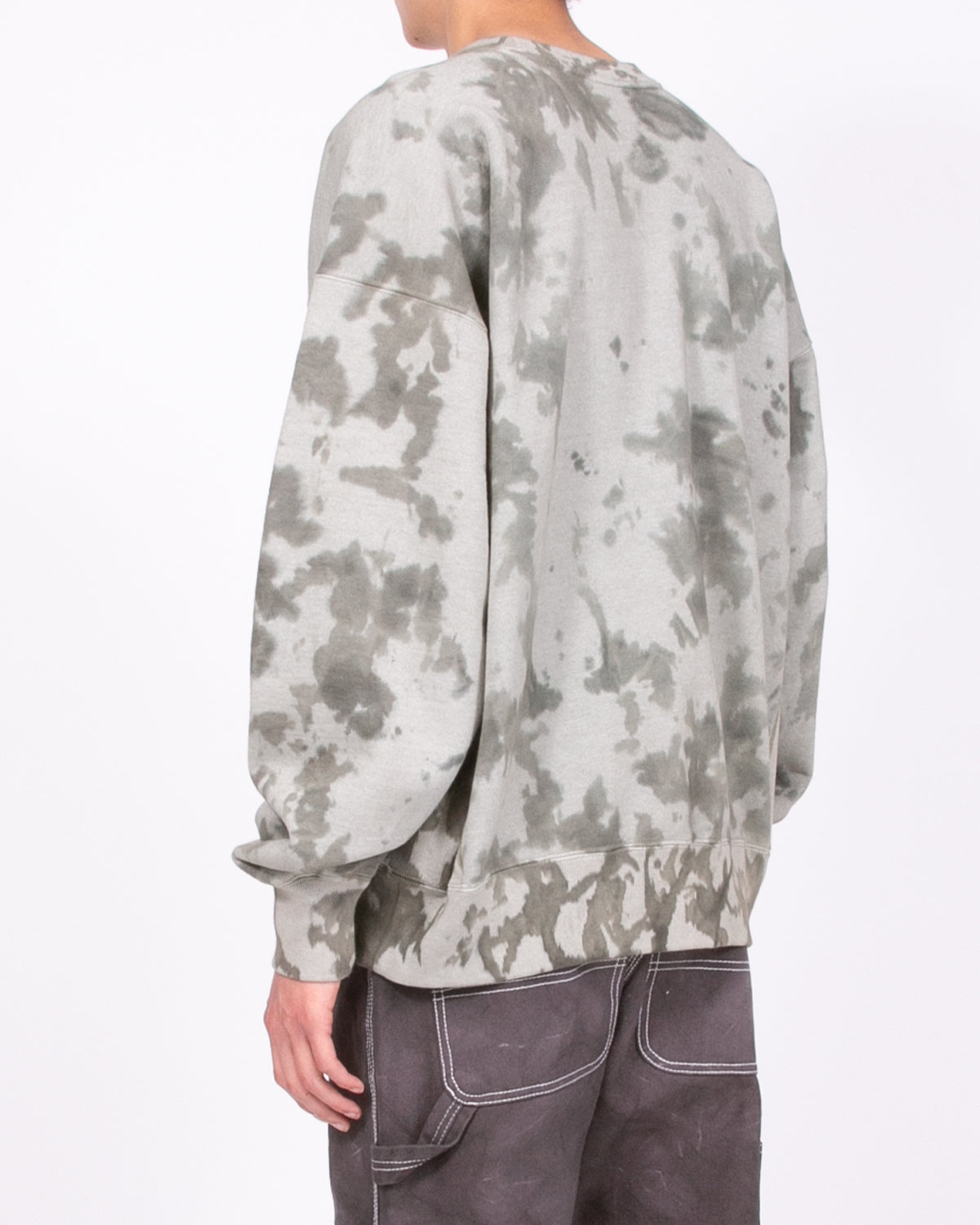 NATURAL DYED CREW FLEECE - SMOKE MIST(3334)