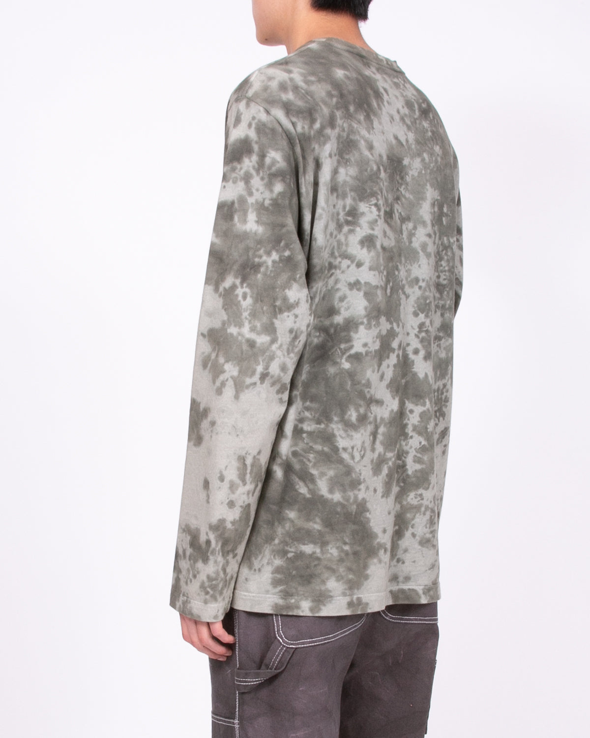 NATURAL DYED BLOCK LS JERSEY - SMOKE MIST(3335)