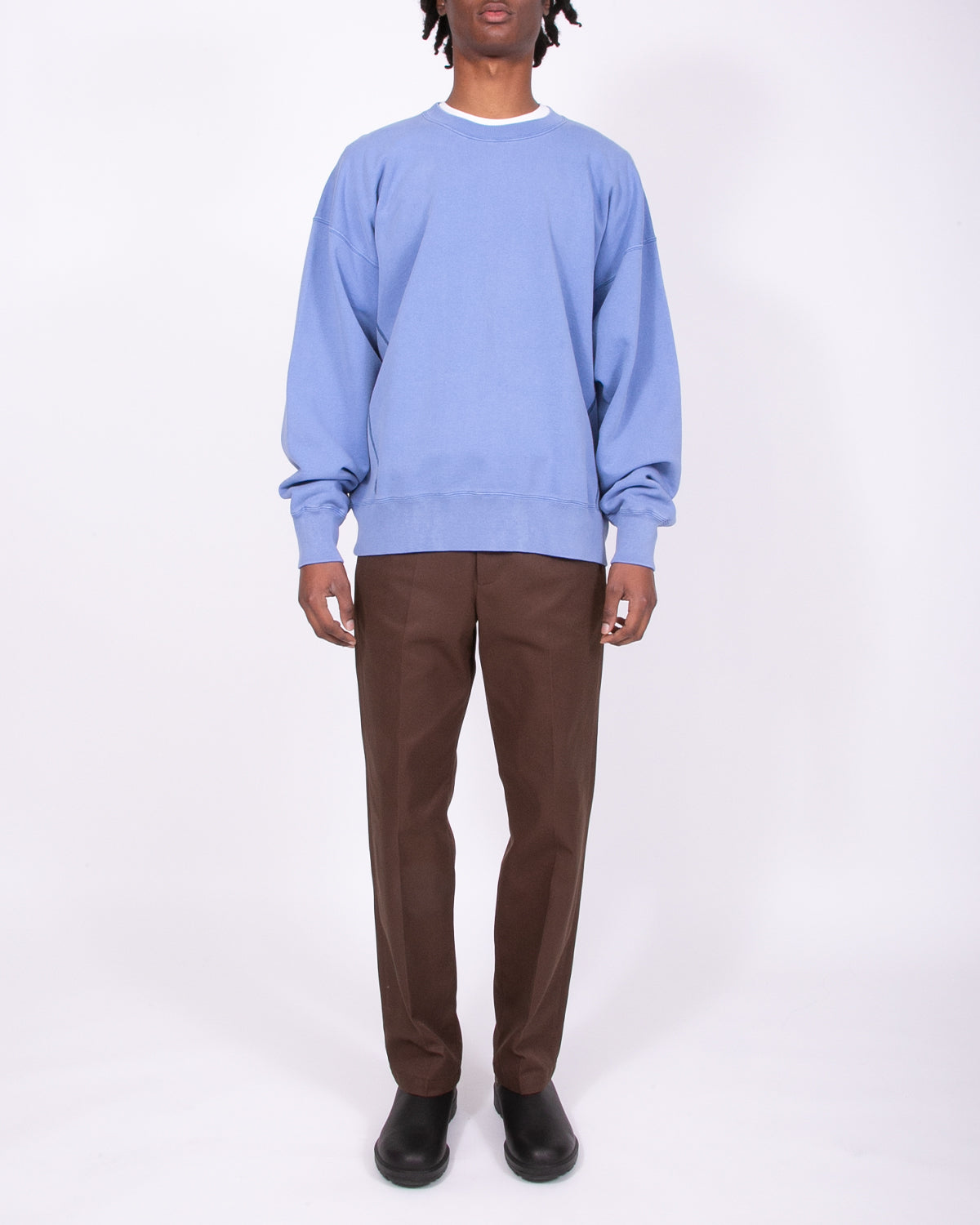NATURAL DYED CREW FLEECE - COAST(3334)