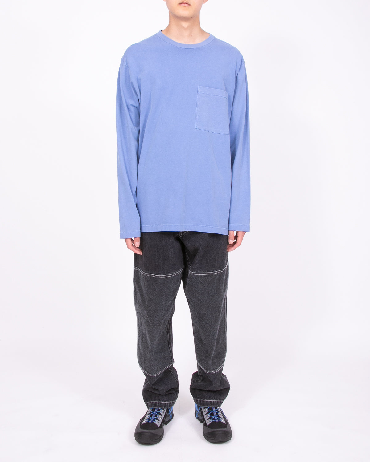 NATURAL DYED BLOCK LS JERSEY - COAST(3335)