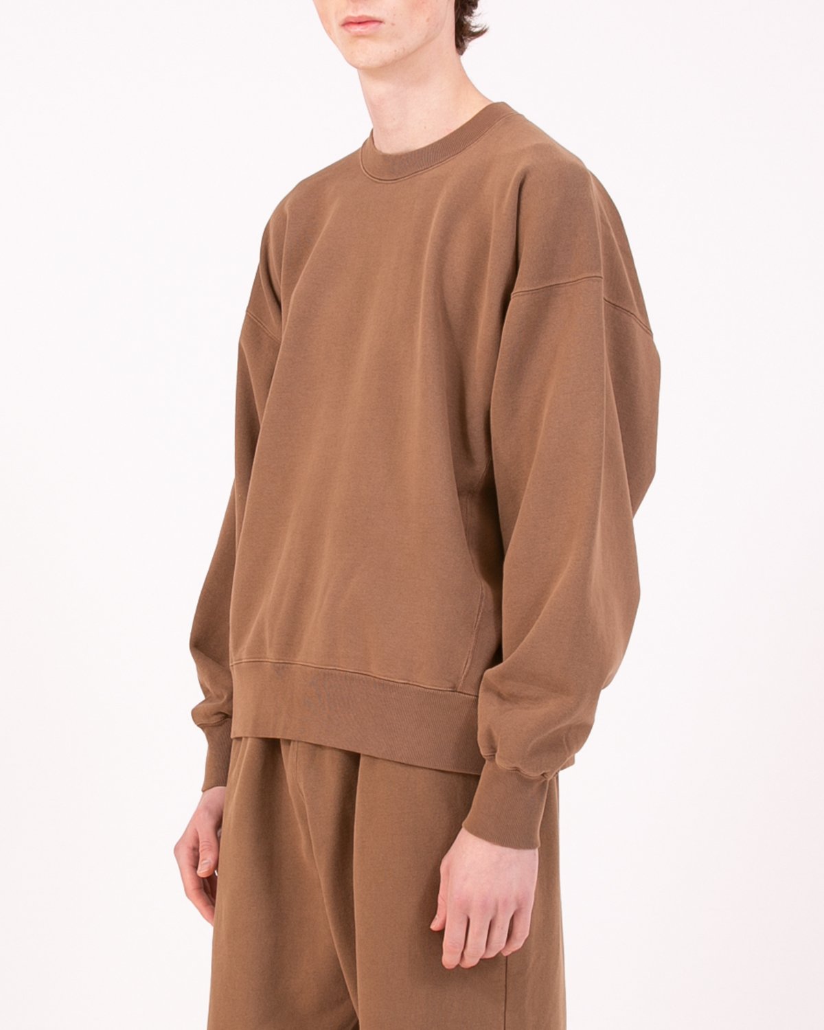 NATURAL DYED CREW FLEECE - BARK(3134)