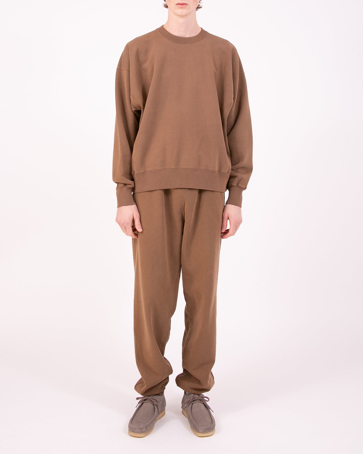 NATURAL DYED CREW FLEECE - BARK(3134)