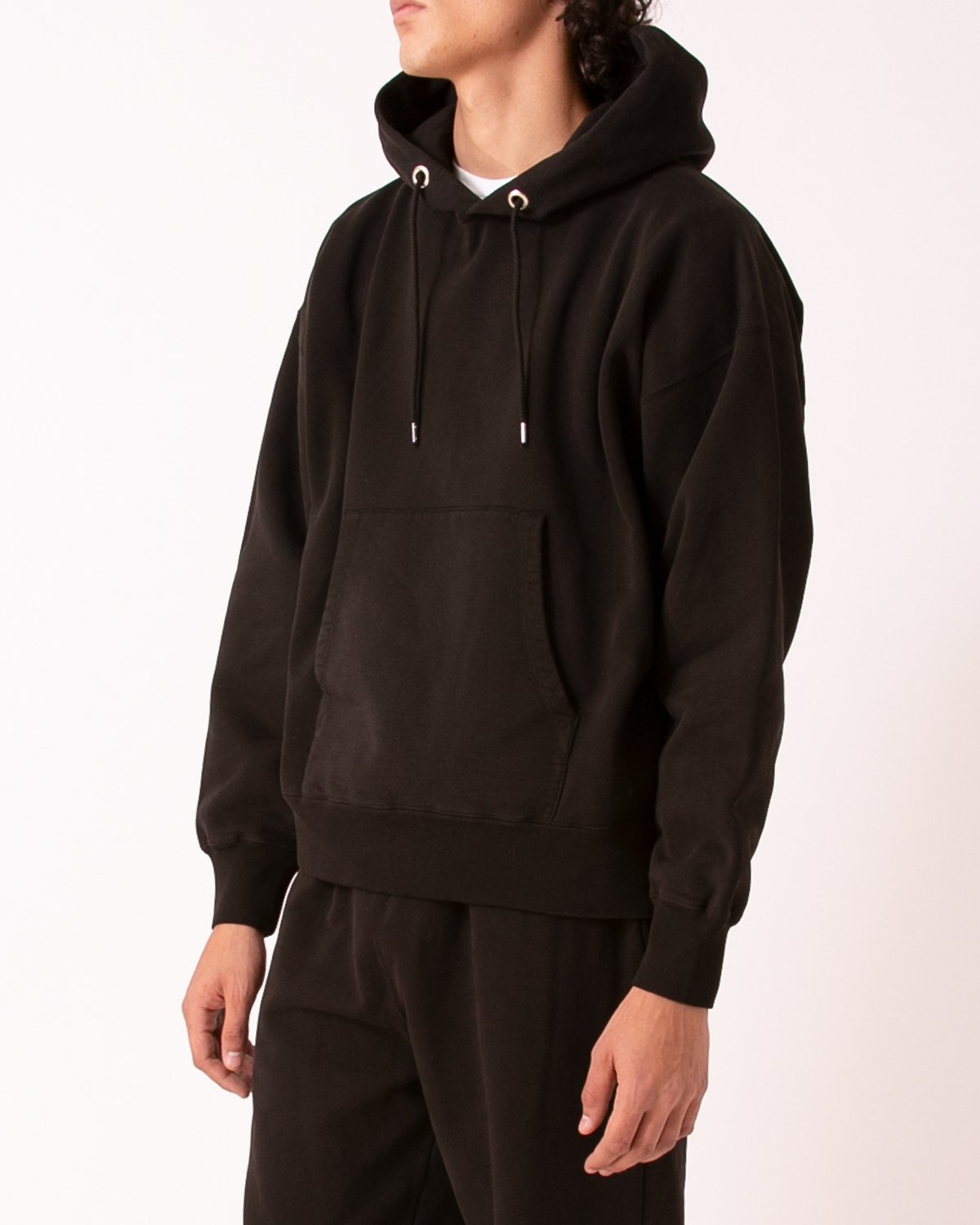 NATURAL DYED HOODIE FLEECE - BLACK(3231)