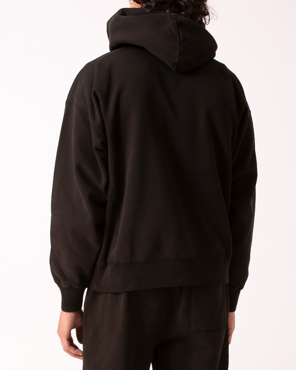 NATURAL DYED HOODIE FLEECE - BLACK(3231)