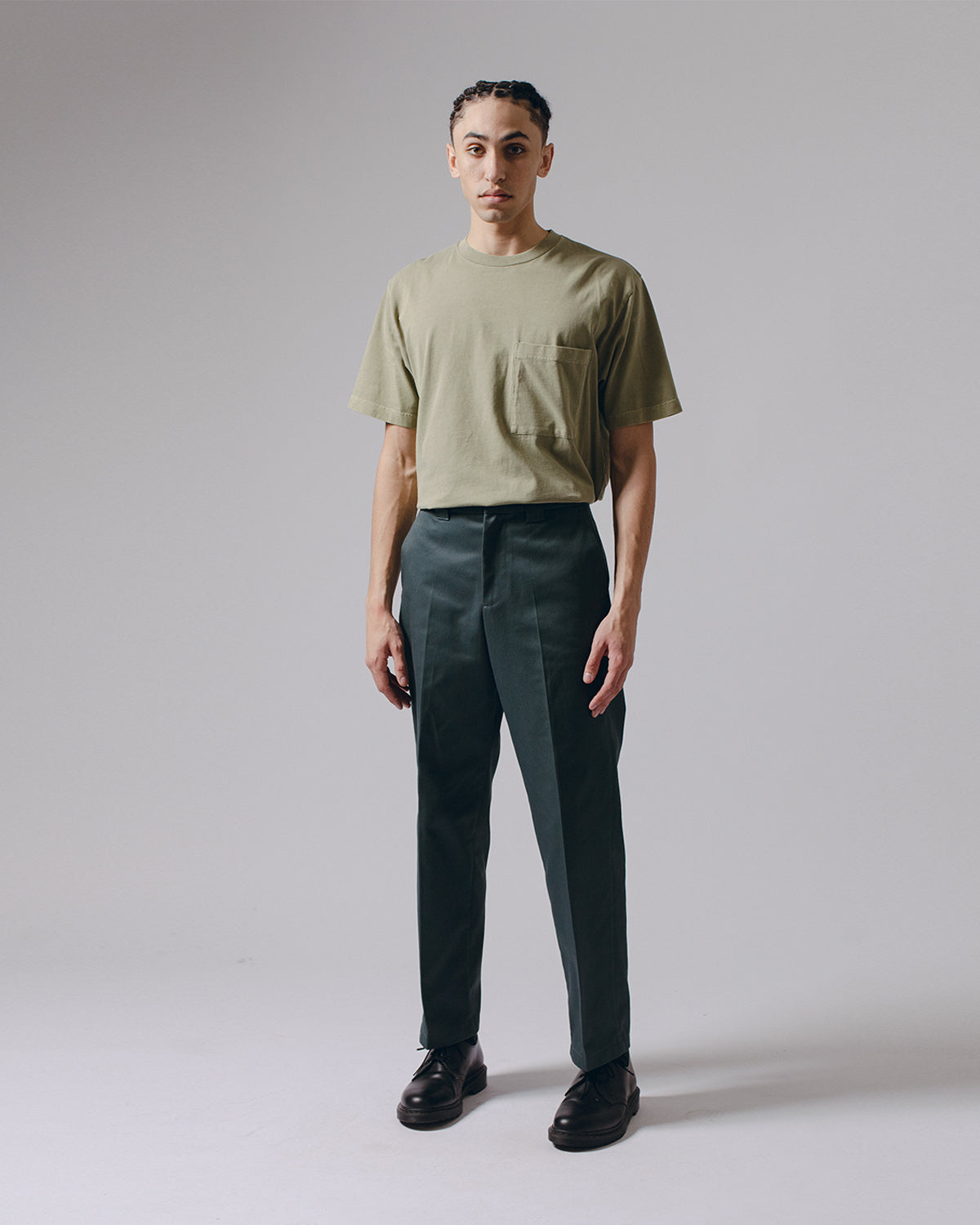 NATURAL DYED BLOCK SS JERSEY - LICHEN(3136)