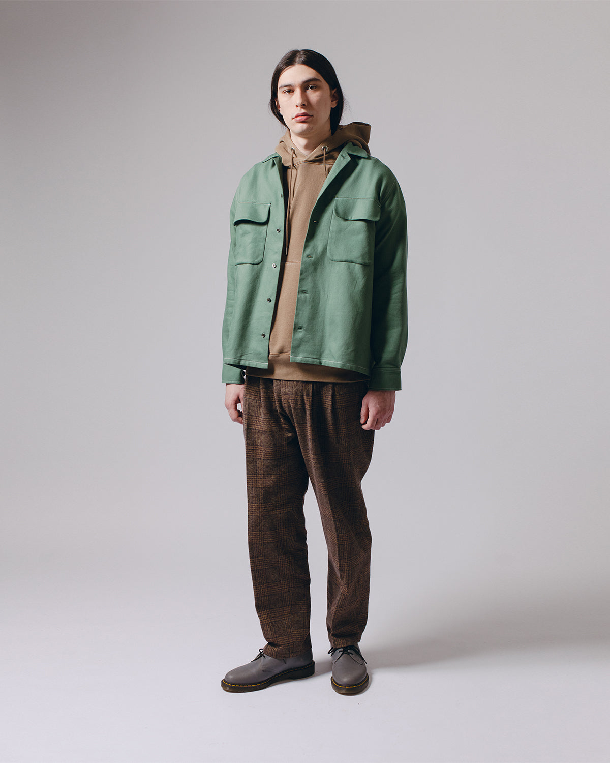 ELASTIC TROUSER - BROWN PLAID(3123)